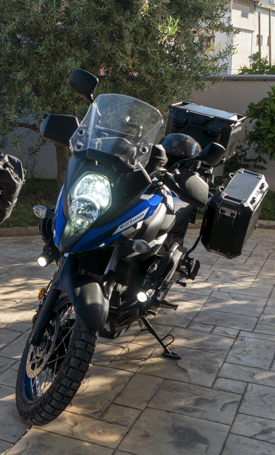 Suzuki V-Strom 650 adventure motorcycle for rent in Albania